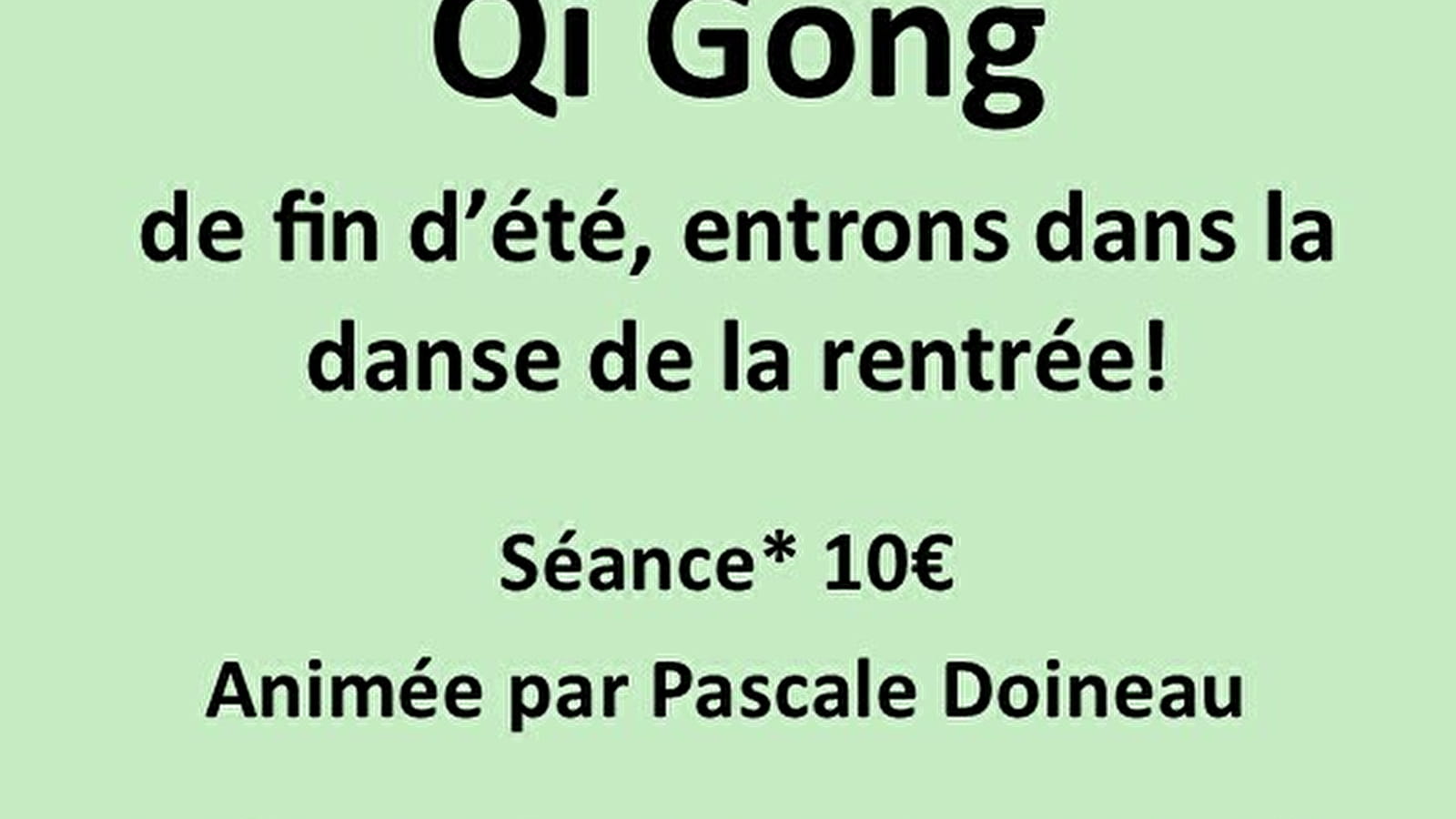 Qi Gong de fin d'été